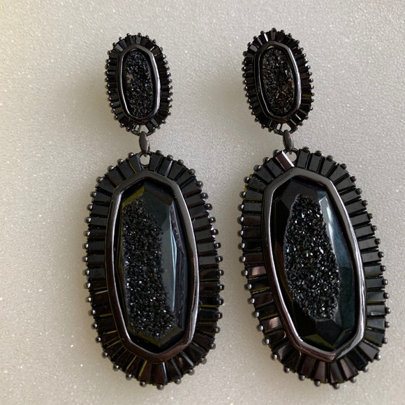 Kendra Scott Jewelry - Kendra Scott LUXE Black Drusy & Gunmetal Kaki's